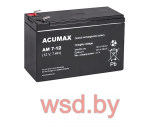 Батарея аккумуляторная Acumax AM7-12, T2, 12V/7Ah, 95(101)x151x65 HxLxW, 2.18kg, 6-9 лет