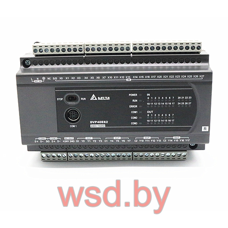 Программируемый логический контроллер DVP40ES200T, 24DI, 16TO