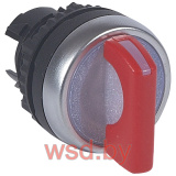 Osmoz - Переключатель с подсветкой 3 положения с фиксацией, 45°, M22, IP66, красный	