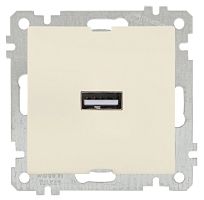Розетка Mutlusan 1xUSB Type A, слоновая кость Розетка Mutlusan 1xUSB Type A, слоновая кость