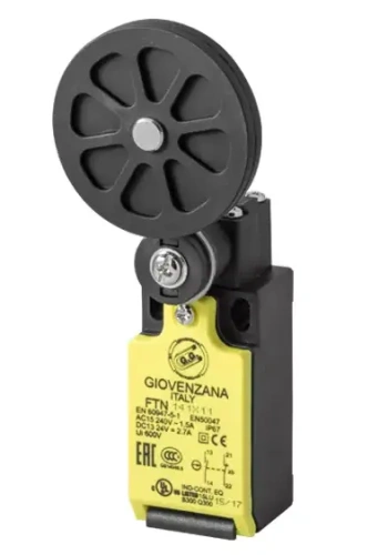 Концевой выключатель с рычагом с резиновым роликом Ø50 Giovenzana FTN141