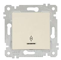 Переключатель Mutlusan Rita с подсветкой, пружинные зажимы, слоновая кость