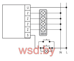 SCO-802  для ламп накаливания мощность до 300Вт, функция памяти уровня освещенности,  для установки в монтажную коробку Ø 60 мм 230В AC 1,3А IP20. Фото N2