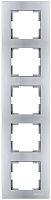 Рамка Mutlusan Rita 5 постов, вертикальный монтаж, нерж. сталь Рамка Mutlusan Rita 5 постов, вертикальный монтаж, нерж. сталь