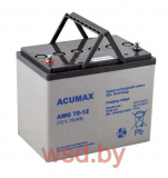 Батарея аккумуляторная Acumax AMG70-12, 12V/70Ah, 214x259x168 HxLxW, 23kg, 10-12лет