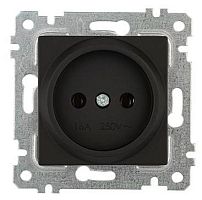 Розетка Mutlusan Rita 2P, черный мат