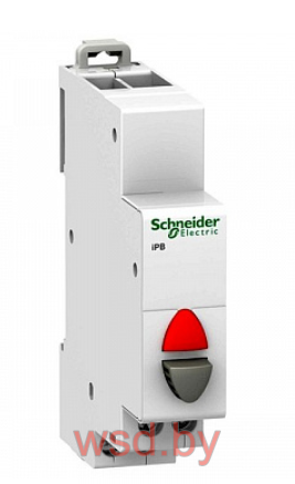 Кнопка упр-я iPB 1НЗ сер+красн индик-р Acti 9 Schneider Electric. Фото N2