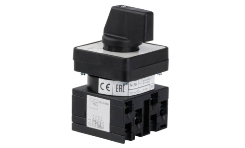 Переключатель Kripal UKT0-2-15907/E, 1P, 20A, тип AUTO-0-HAND←START (45°), на дверь, фронт IP65 фото 2