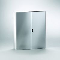 Щит ETA ECOR моноблочный 1000x1000x300мм (ВxШxГ) из нерж. стали навесной с монт. панелью двудверный, ригельный замок, дно глухое, IP55
