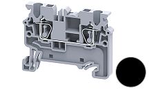 Клемма проходная Connectwell CX2.5 /5x50mm, пружинная, 2 присоед., 2,5(max 4)mm2, 24A, 1000V, черная