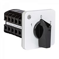 Переключатель Rade Koncar BS 16 75 U, 4P, 20A, тип 1-0-2 (60°), 4NO на 1_2, 7.5kW(400VAC по АС-23), на дверь, фронт IP40 (акция)