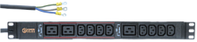 Блок розеток 19", 8 розеток C13 + 3xC19, 32А, кабель питания 2м без вилки