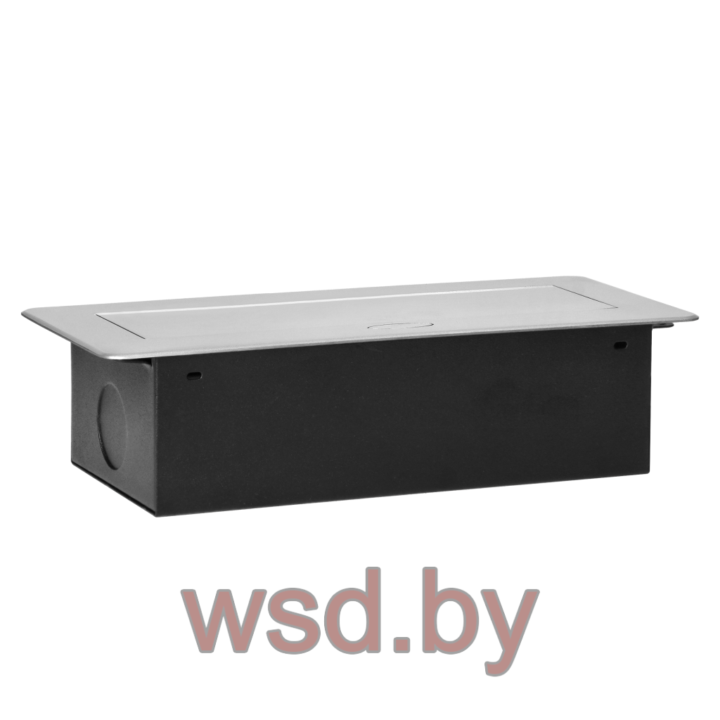 Блок розеточный встраиваемый 2хUSB 5V 2,1A + 2x2P+E со шторками, без кабеля, 3600вт, алюминий. Фото N2