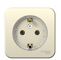 BLANCA Открытой Установки РОЗЕТКА с заземлением без шторок, (КОМПАКТ) 16А, 250В, МОЛОЧНЫЙ (Schneider Electric) Systeme Electric