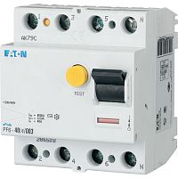 УЗО EATON PF6-25/4/003, 4P, 25A, 6kA, 30mA, тип АC, 4M