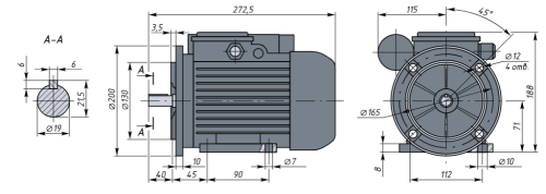 АИРЕ71B4 0,55кВт 1500об/мин Электродвигатель IM 2081 (комбинированный) фото 2 АИРЕ71B4 0,55кВт 1500об/мин Электродвигатель IM 2081 (комбинированный) фото 2