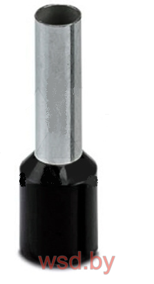 Кабельный наконечник AI 6 - 12 BK изолированный, сечение 6mm2, длина 12mm, черный (упак. 100шт.). Фото N2