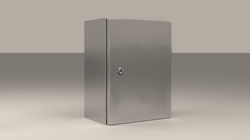 Щит ETA ECOR моноблочный 600x400x200мм (ВxШxГ) из нерж. стали навесной с монт. панелью однодверный, 2 язычковых замка, дно глухое, IP66