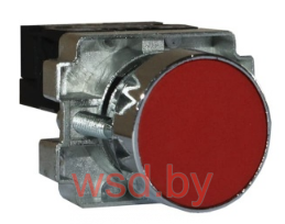 Кнопка управления XB2-BA42, металл, красная, 1NC. Фото N2