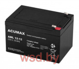 Батарея аккумуляторная Acumax AM12-12, 12V/12Ah, 95(101)x151x98 HxLxW, 3.8kg, 6-9 лет