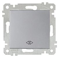 Выключатель Mutlusan Rita промежуточный, пруж. зажимы, нерж. сталь Выключатель Mutlusan Rita промежуточный, пруж. зажимы, нерж. сталь