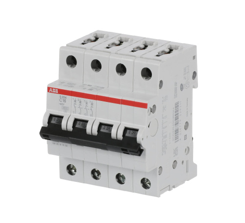 Автоматический выключатель ABB S204-C16 4P C 16A 6kA 4M
