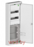 Щит настенный MSF TWIN RN комбинированный, 2*12M+2xМП перф., N/PE-шинки, 1xSCHUKO, мет. дверь, белый RAL9016, 358x853x100mm, IP30