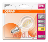 Лампа светодиодная LSCLP60 5W/827 230V FILCL E14 10X1RU OSRAM