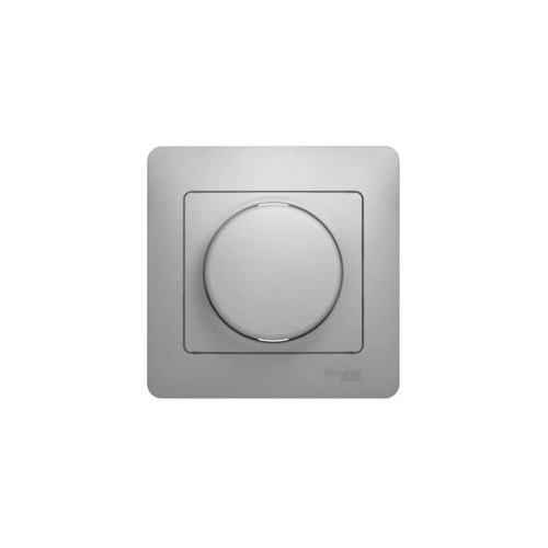 СВЕТОРЕГУЛЯТОР (диммер) поворотный, 300Вт, в сборе, АЛЮМИНИЙ GLOSSA (Schneider Electric) Systeme Electric