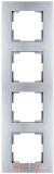 Rita - Рамка 4 поста, вертикальный монтаж, нерж. сталь