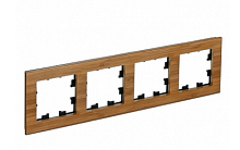 ATLASDESIGN NATURE 4-постовая РАМКА, ДЕРЕВО БАМБУК (Schneider Electric) Systeme Electric