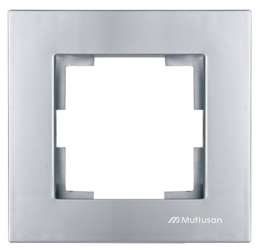 Рамка Mutlusan Rita 1 пост, нерж. сталь Рамка Mutlusan Rita 1 пост, нерж. сталь