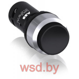 Кнопка CP1-10B-10, черная, без фиксации, 1NO, 1A, IP66, пластик, 22mm