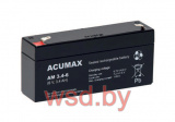 Батарея аккумуляторная Acumax AM3.4-6, T1, 6V/3.4Ah, 60(66)x134x34 HxLxW, 0.67kg, 6-9 лет