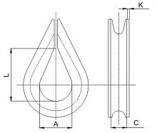 Коуш DIN 6899 - 2x3 (50шт)