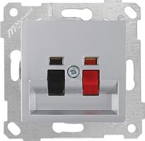 Аудиорозетка Mutlusan Rita, пруж.зажимы, 2-х контактная, нерж. сталь Аудиорозетка Mutlusan Rita, пруж.зажимы, 2-х контактная, нерж. сталь