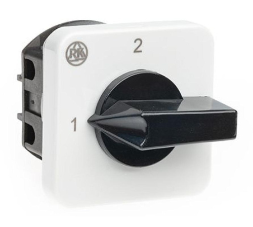 Переключатель Rade Koncar BS 16 69 U, 4P, 20A, тип 1-2 (90°), 4NO на 1_2, 7.5kW(400VAC по АС-23), на дверь, фронт IP40