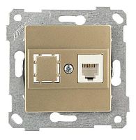Розетка Mutlusan Rita 1хRJ-45 кат. 5e UTP, золото доре