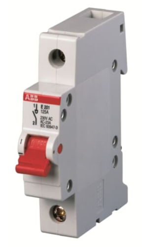 Выключатель нагрузки E201/80r, 1P, 80A, 10kA, 1M ABB