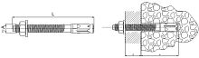 Клиновой анкер - 16х220 (2шт)