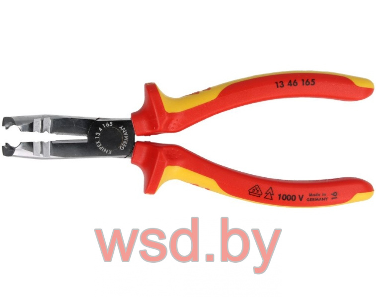 Клещи-стрипперы для круглого кабеля (D 8 -13 мм, 0.75 - 1.5 / 2.5 мм), L-165 мм, хром., 2-комп. рукоятки, SB. Фото N2
