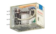 Реле Shenler RKE2CO024LT, 2CO, 7A(250VAC/30VDC), 24VDC, мех. индикация, тест-кнопка с блокировкой, LED