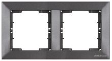 Рамка Mutlusan Candela 2 поста, к механизмам серии 21, горизонтальный монтаж, дымчатый