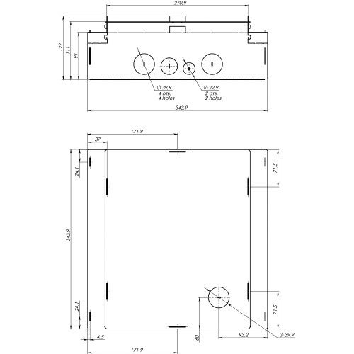Монтажное основание (опалубка) DKC для установки в стяжку пола лючка 88324 фото 2
