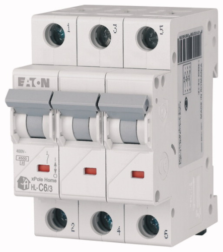 Авт. выключатель EATON HL-C16/3, 3P, 16A, хар-ка C, 4.5kA, 3M