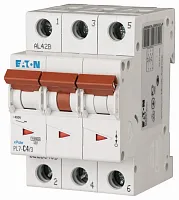 Авт. выключатель EATON PL7-D4/3, 3P, 4A, хар-ка D, 10kA, 3M