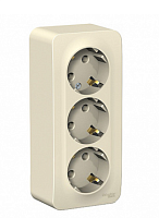 BLANCA Открытой Установки РОЗЕТКА 3-я с заземлением без шторок с изолированной пластиной 16А, 250В, МОЛОЧНЫЙ (Schneider Electric) Systeme Electric