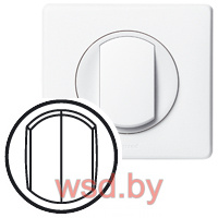 Celiane - Лицевая панель для выключателя двойного, белый. Фото N2