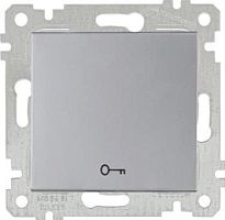 Выключатель Mutlusan Rita кнопочный, символ - ключ, пруж. зажимы, нерж. сталь Выключатель Mutlusan Rita кнопочный, символ - ключ, пруж. зажимы, нерж. сталь
