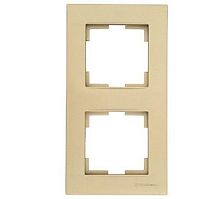 Рамка Mutlusan Rita 2 поста, вертикальный монтаж, золото доре